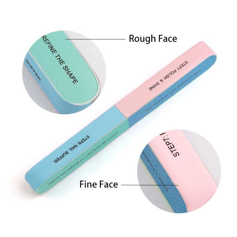 Easy Manicure and Pedicure - 7 Sides Nail Cuticle Polish Strip Tool