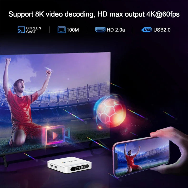 IPTV Streaming HaaYot Smart TV Box HD 8K Android 14