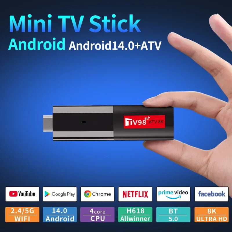 IPTV Streaming TV98 ATV 8K Smart TV Stick