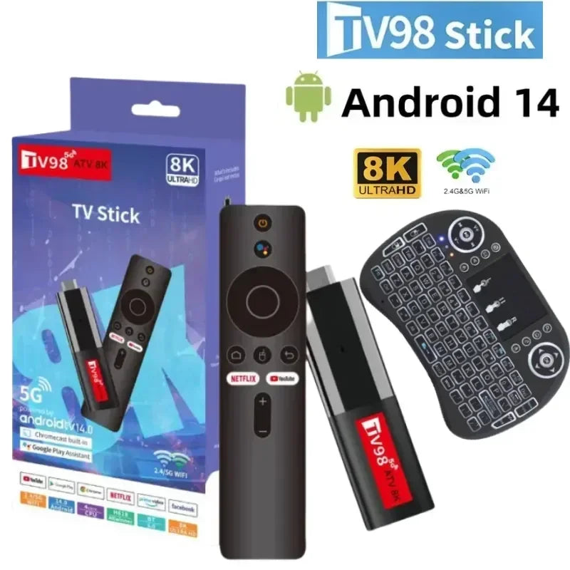 IPTV Streaming TV98 ATV 8K Smart TV Stick