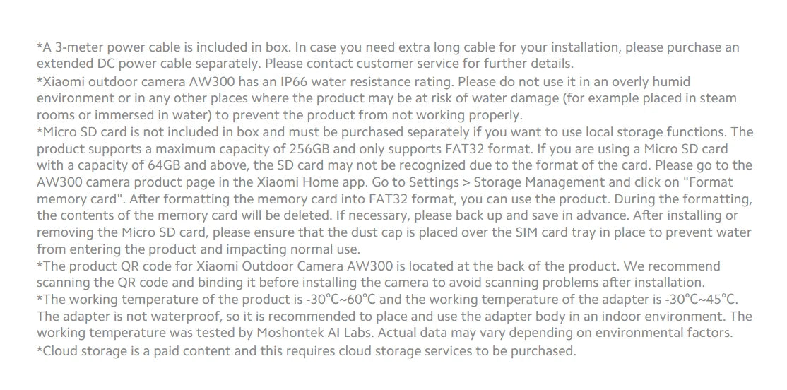 Xiaomi Outdoor Camera AW300