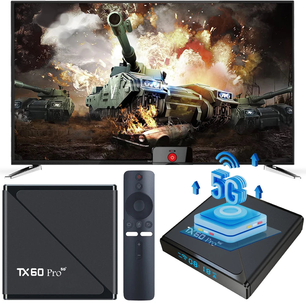 IPTV Streaming TX60 PRO Android 16 Smart TV Box