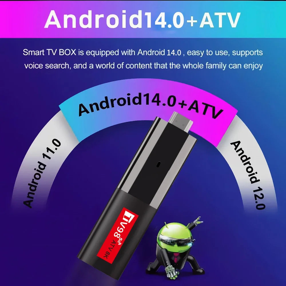 IPTV Streaming TV98 ATV 8K Smart TV Stick