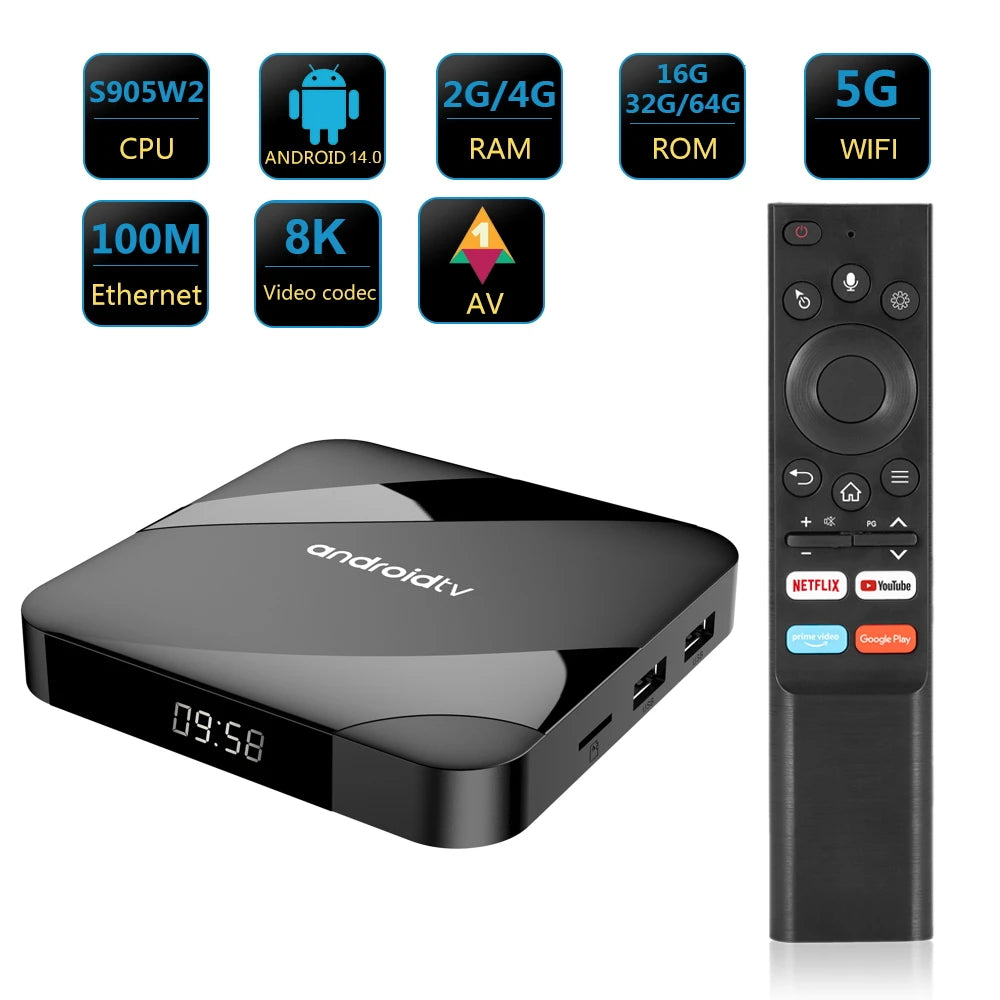 IPTV Streaming Smart TV Box Amlogic S905W2 8K