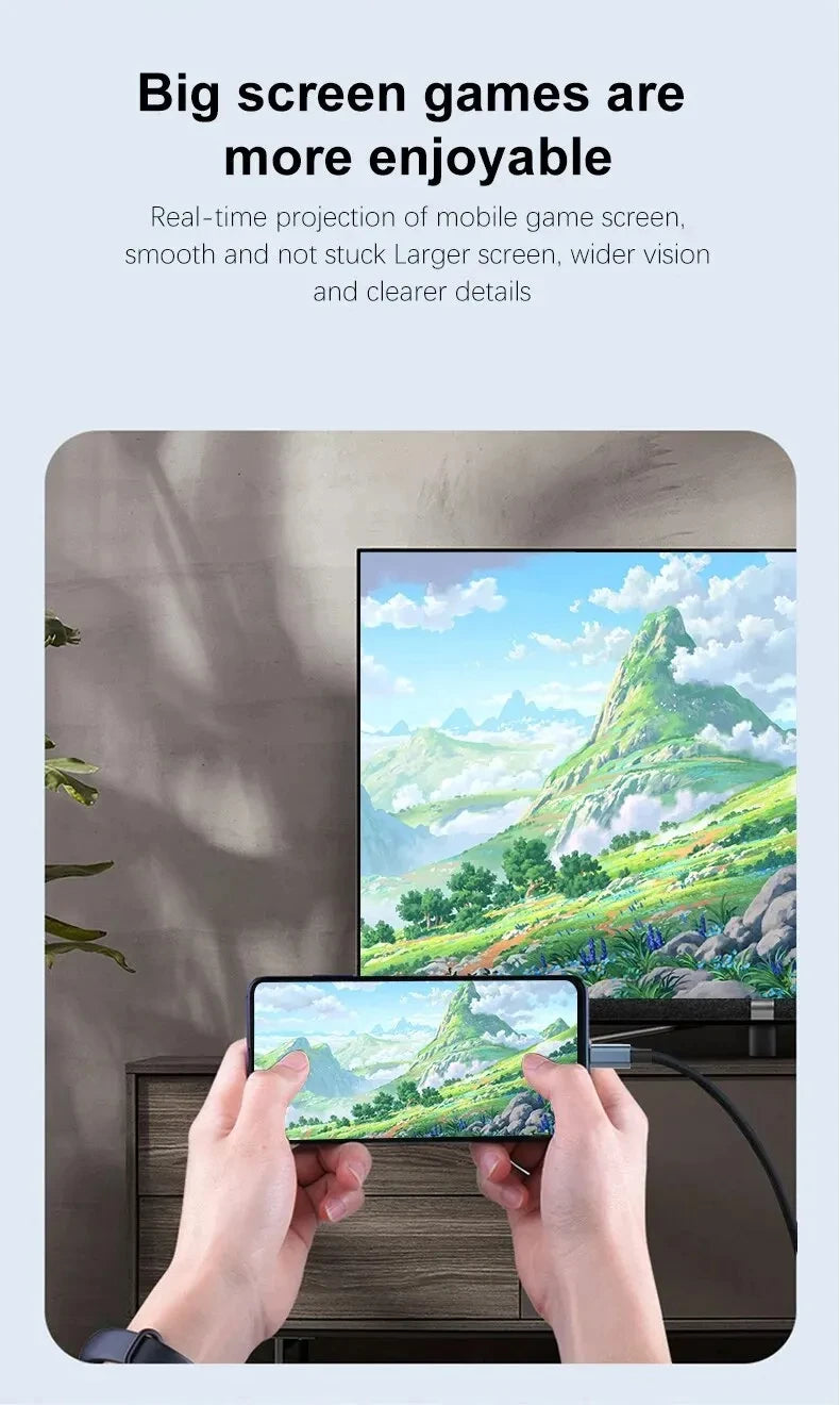 4K 60Hz HD Video Conversion Cable Type C To HDMI