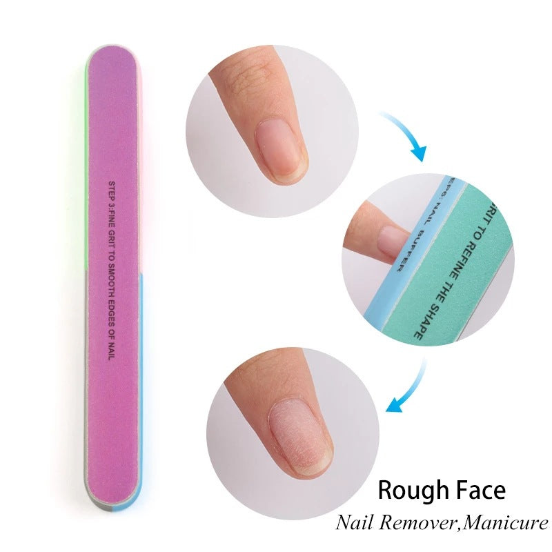 Easy Manicure and Pedicure - 7 Sides Nail Cuticle Polish Strip Tool